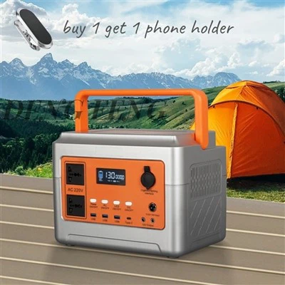 Centrale électrique portable 600W, batterie 640Wh LiFePO4 pour camping en plein air/camping-car/pêche
